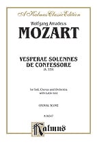 Vesperae Solennes de Confessore SATB Choral Score cover